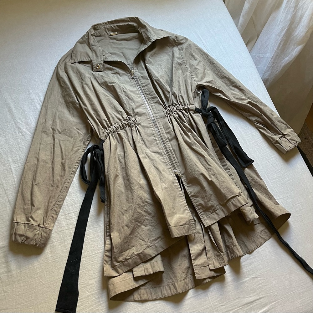 Women's Tan Jacket with Black Accents